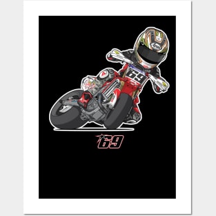 Nicky Hayden Supermoto Cartoon Posters and Art